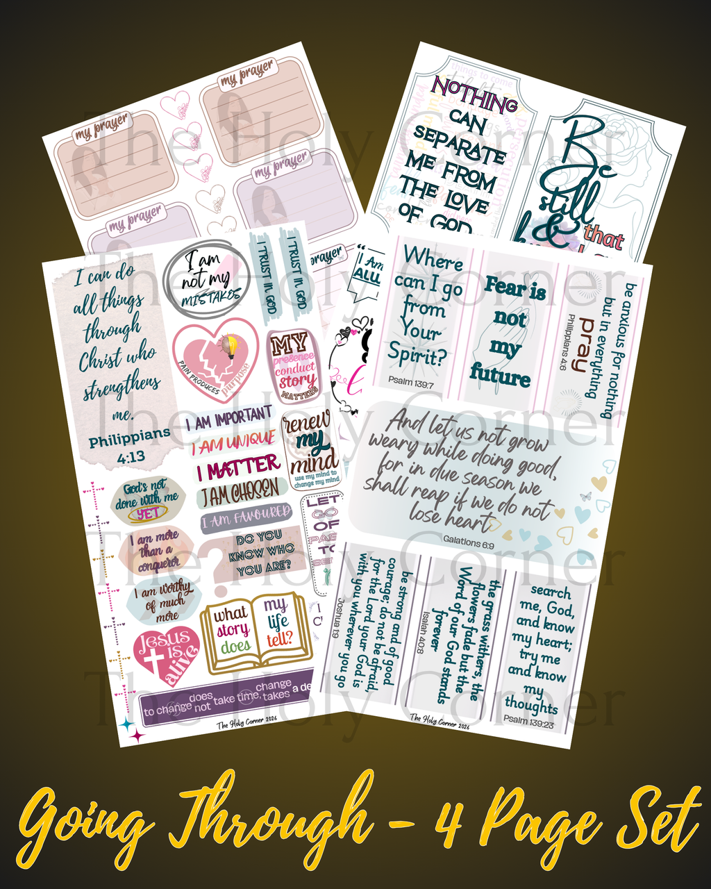 Going Through - 4 Pages (88 Stickers)