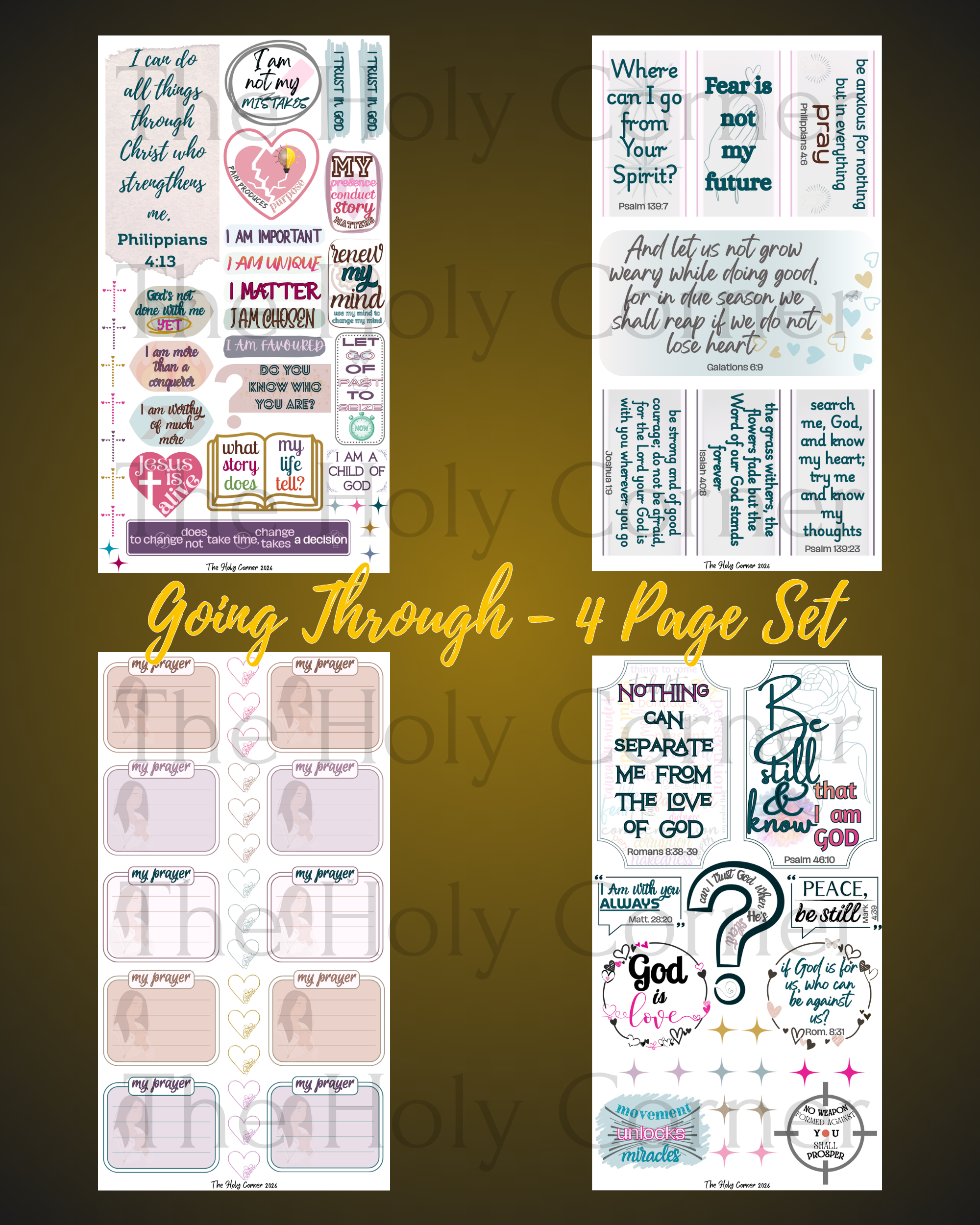 Going Through - 4 Pages (88 Stickers)