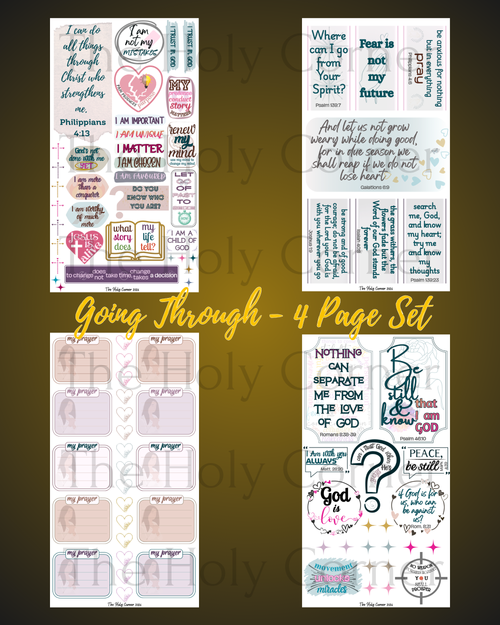 Going Through - 4 Pages (88 Stickers)