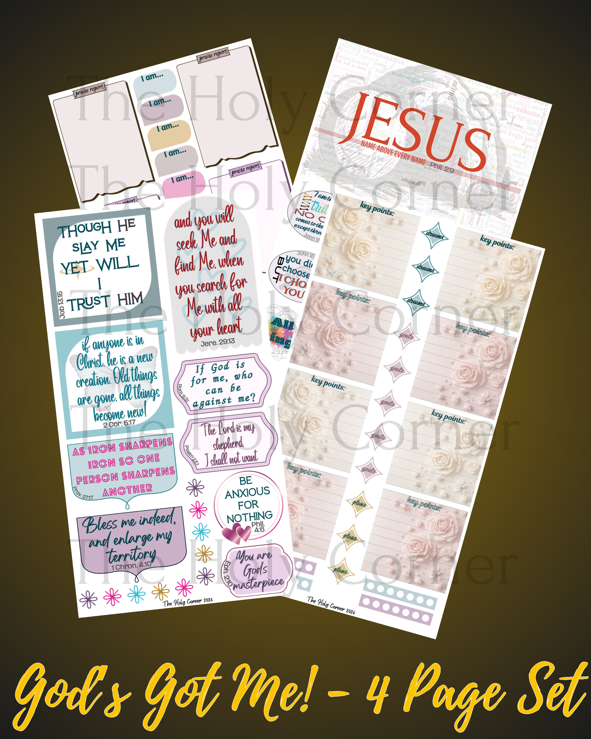 God's Got Me! - 4 Pages (90 Stickers)