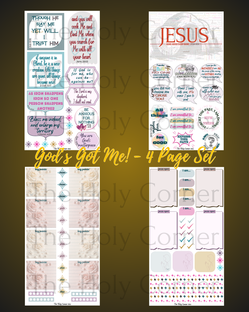 God's Got Me! - 4 Pages (90 Stickers)