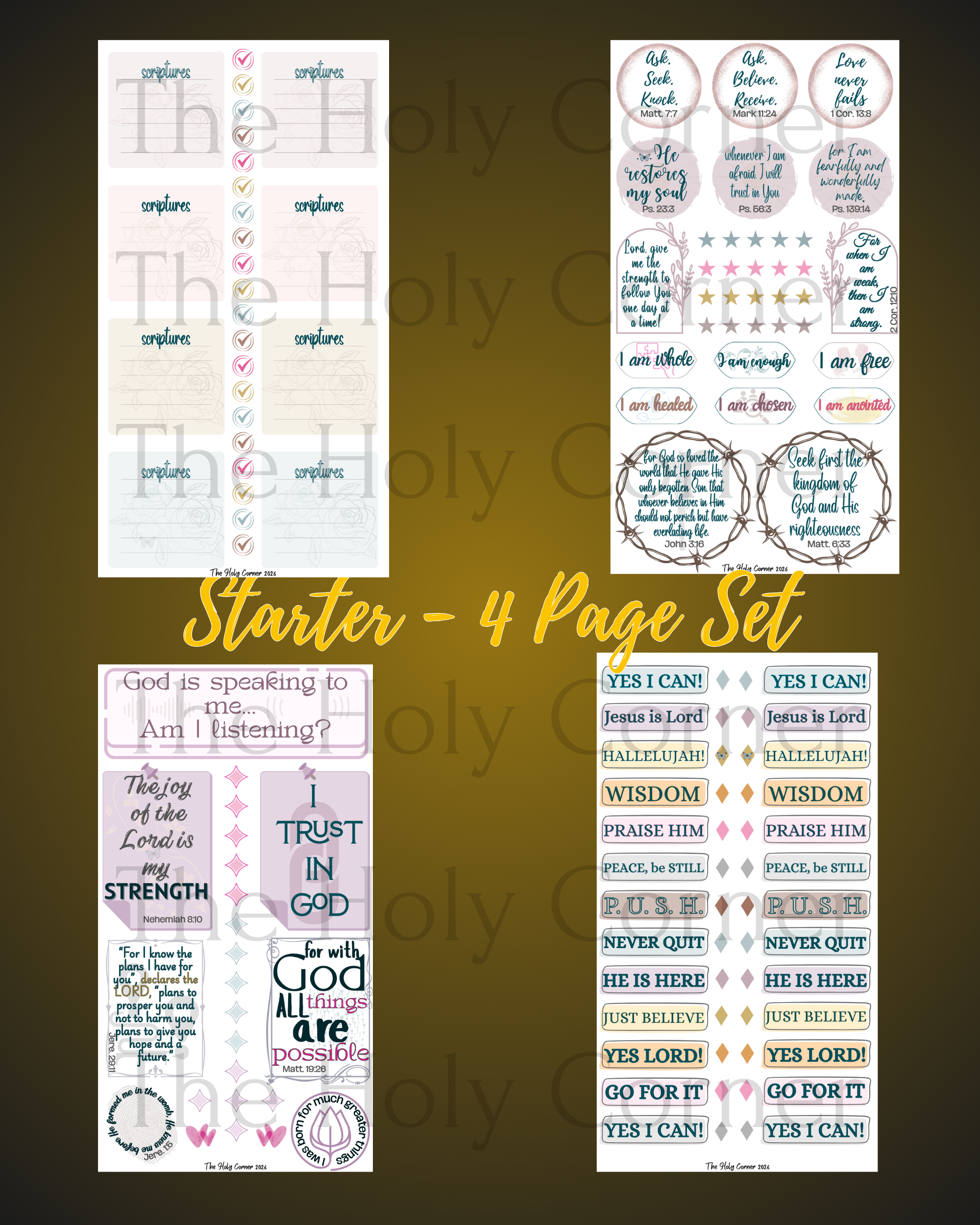 Starter - 4 Pages (140 Stickers)