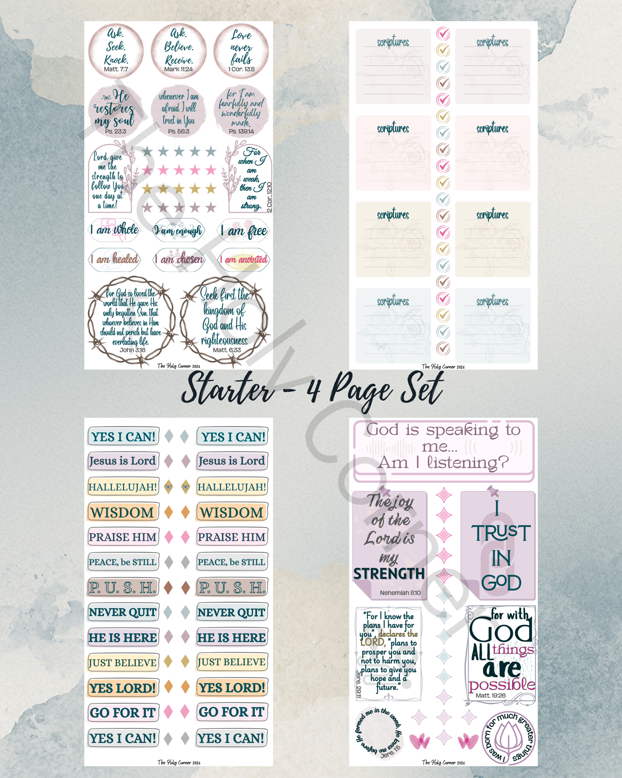 Starter - 4 Pages (140 Stickers)